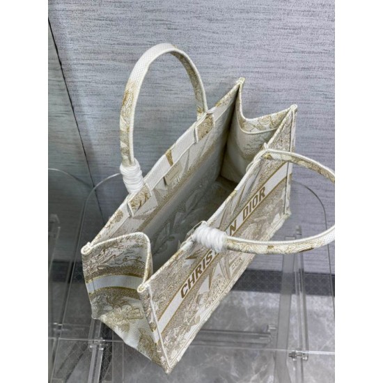 Replica Borsa tote Dior media a libro Rêve d'Infini ricamo Oro