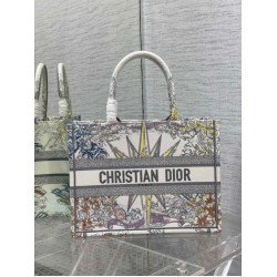 Replica Dior Media Dior Book Tote Multicolor Ricamo Rêve d'Infini Bianco