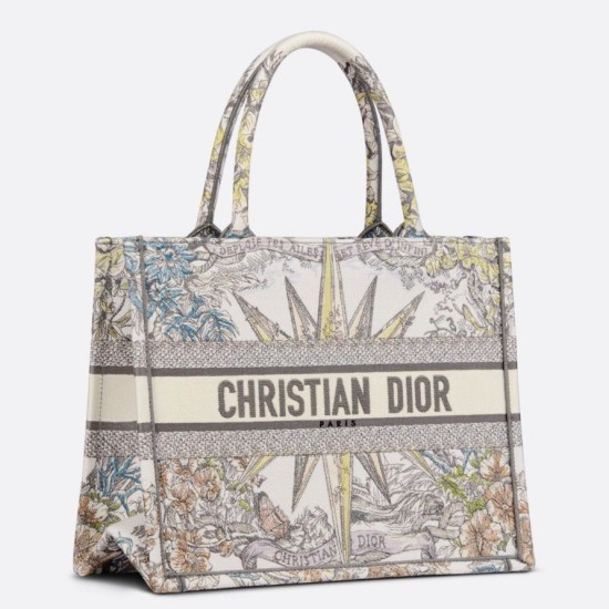 Replica Dior Media Dior Book Tote Multicolor Ricamo Rêve d'Infini Bianco Replica Dior Media Dior Book Tote Multicolor Ricamo Rêve d'Infini Bianco