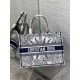 Replica Dior Dior Book Tote media Rêve d'Infini ricamo bianco/blu
