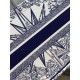 Replica Dior Dior Book Tote media Rêve d'Infini ricamo bianco/blu