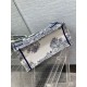 Replica Dior Dior Book Tote media Rêve d'Infini ricamo bianco/blu