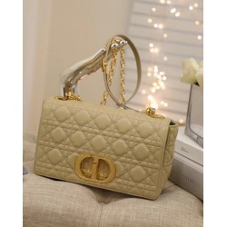 Replica Borsa media Dior Caro Cannage Beige
