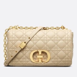 Replica Borsa media Dior Caro Cannage Beige