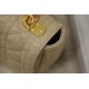 Replica Borsa media Dior Caro Cannage Beige