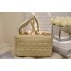 Replica Borsa media Dior Caro Cannage Beige