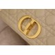 Replica Borsa media Dior Caro Cannage Beige