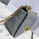Replica Borsa Dior Caro Media Cannage Grigio