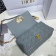 Replica Borsa Dior Caro Media Cannage Grigio