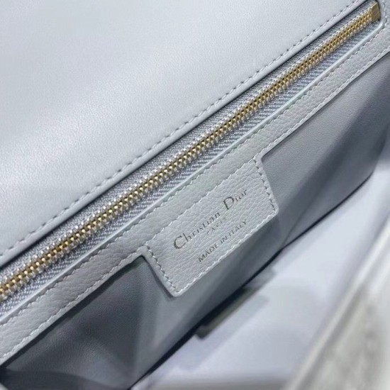 Replica Borsa Dior Caro Media Cannage Grigio