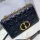 Replica Borsa media Dior Caro Cannage nera