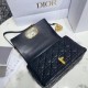 Replica Borsa media Dior Caro Cannage nera