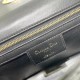 Replica Borsa media Dior Caro Cannage nera