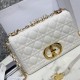Replica Borsa media Dior Caro Cannage bianca Replica Borsa media Dior Caro Cannage bianca