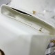Replica Borsa media Dior Caro Cannage bianca Replica Borsa media Dior Caro Cannage bianca