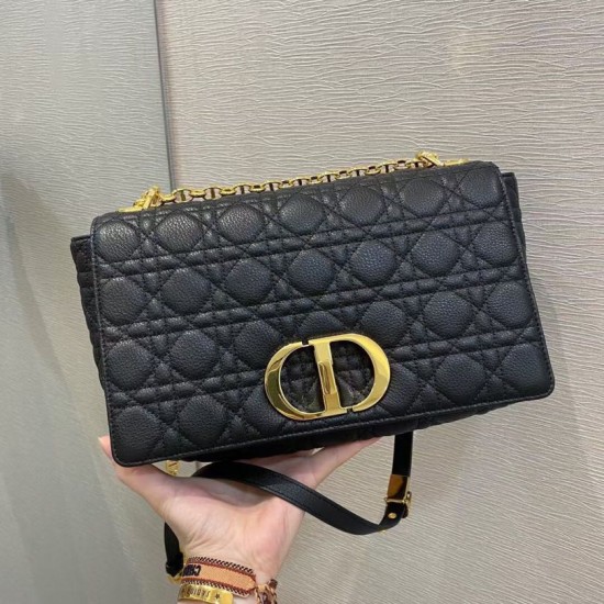 Replica Borsa Caro Dior Grande Cannage Nera
