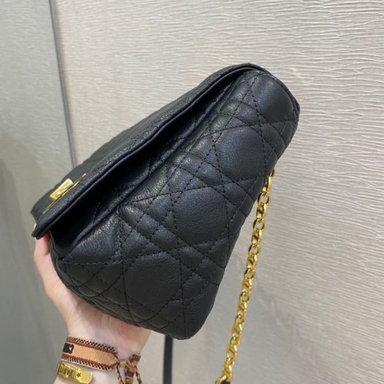 Replica Borsa Caro Dior Grande Cannage Nera