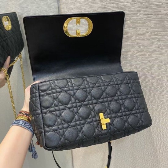 Replica Borsa Caro Dior Grande Cannage Nera