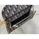 Replica Pochette con catena Dior Bobby East-West Jacquard obliquo blu