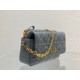 Replica Pouch Dior Caro Cannage Blu