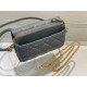 Replica Pouch Dior Caro Cannage Blu