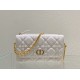 Replica Pochette Dior Caro Cannage Bianca
