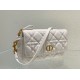 Replica Pochette Dior Caro Cannage Bianca