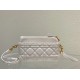 Replica Pochette Dior Caro Cannage Bianca