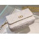 Replica Pochette Dior Caro Cannage Bianca