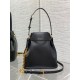 Replica Borsa a secchiello media Dior C'est Saddle in pelle di vitello nera