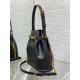 Replica Borsa a secchiello media Dior C'est Saddle in pelle di vitello nera