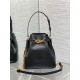 Replica Borsa a secchiello media Dior C'est Saddle in pelle di vitello nera