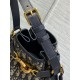 Replica Borsa a secchiello media Dior C'est Jacquard obliquo blu Replica Borsa a secchiello media Dior C'est Jacquard obliquo blu