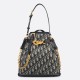 Replica Borsa a secchiello media Dior C'est Jacquard obliquo blu Replica Borsa a secchiello media Dior C'est Jacquard obliquo blu