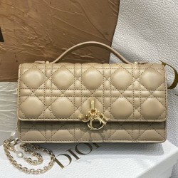 Replica Borsa Dior Miss Dior Mini Cannage in pelle di agnello Beige