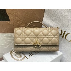 Replica Borsa Dior Miss Dior Mini Cannage in pelle di agnello Beige