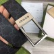 Replica Cintura Gucci GG con fibbia rettangolare 722370 35mm Acciaio Nero Replica Cintura Gucci GG con fibbia rettangolare 722370 35mm Acciaio Nero