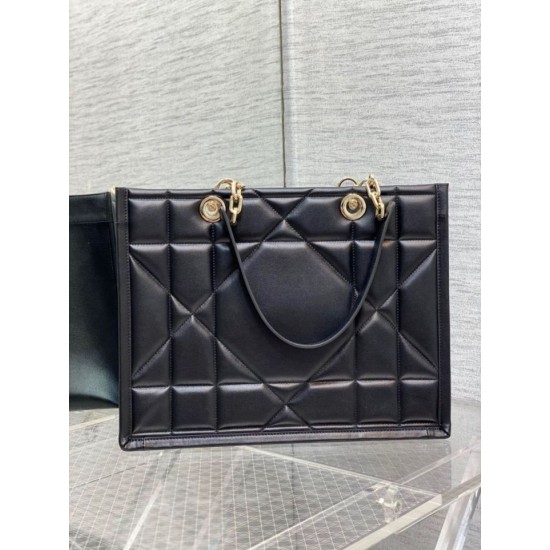 Replica Borsa tote media Dior Essential Archicannage nera