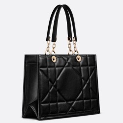 Replica Borsa tote media Dior Essential Archicannage nera