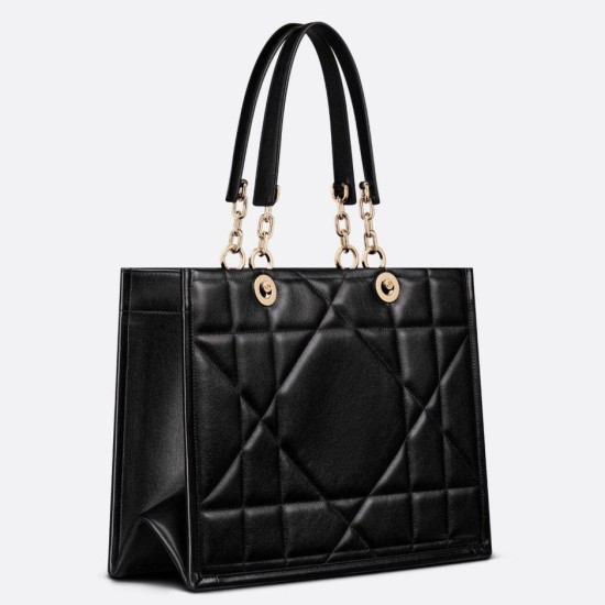 Replica Borsa tote media Dior Essential Archicannage nera
