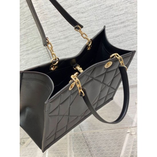 Replica Borsa tote media Dior Essential Archicannage nera