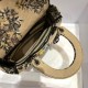 Replica Borsa Dior Medium Lady D-Lite con ricamo Jardin d'Hiver beige