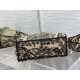 Replica Borsa Dior Medium Lady D-Lite Toile de Jouy Ricamo Marrone