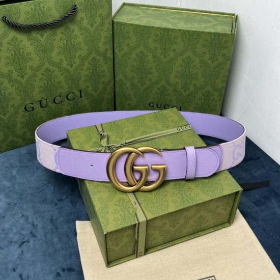 Replica Cintura larga Gucci GG Marmont 400593 40mm Viola