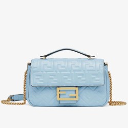 Replica Borsa Midi Fendi Baguette Chain Nappa Blu