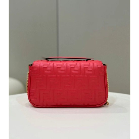 Replica Borsa Midi Fendi Baguette Chain Nappa Rossa