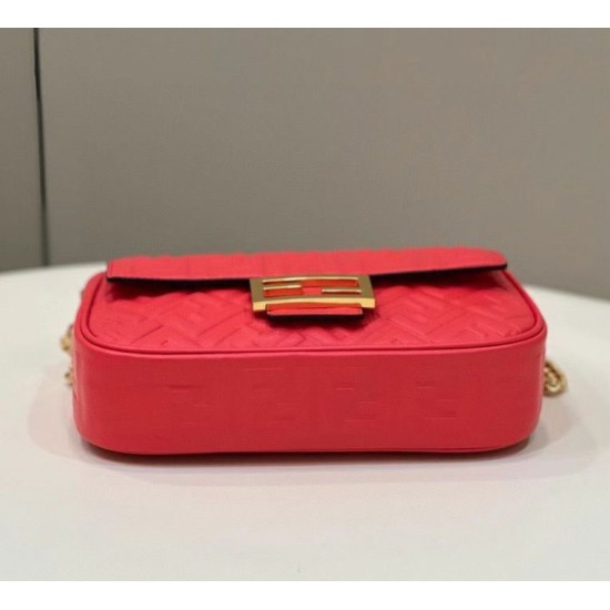 Replica Borsa Midi Fendi Baguette Chain Nappa Rossa
