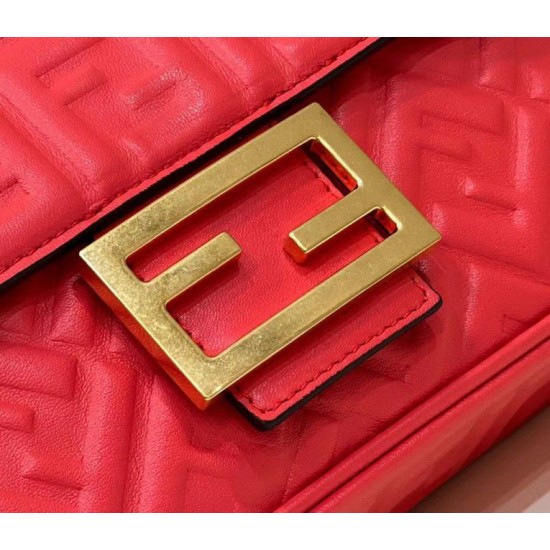 Replica Borsa Midi Fendi Baguette Chain Nappa Rossa