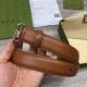 Replica Cintura sottile Gucci con fibbia G 655566 Marrone