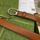 Replica Cintura sottile Gucci con fibbia G 655566 Marrone